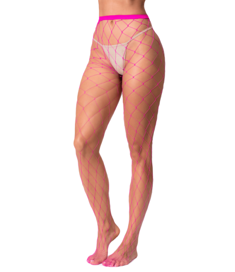 Collant large maille rose - MAL1106NPK
